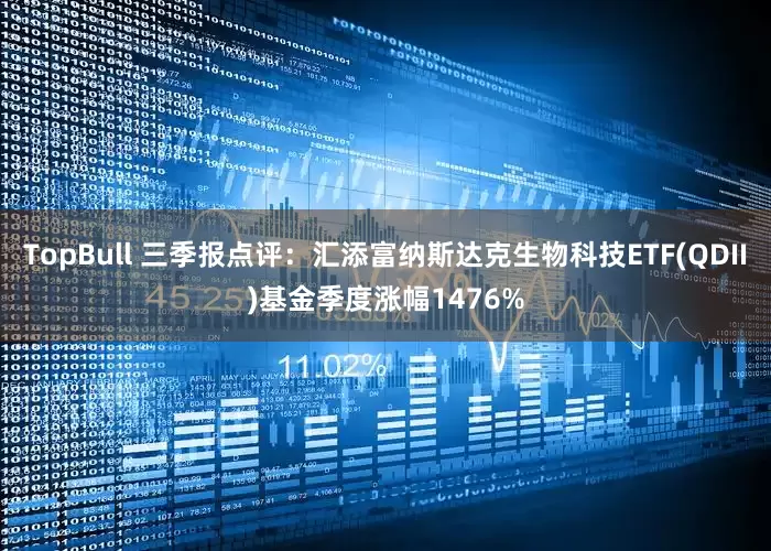 TopBull 三季报点评：汇添富纳斯达克生物科技ETF(QDII)基金季度涨幅1476%